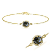 Labradorite with CZ Stones Bracelet BRS-391-GP